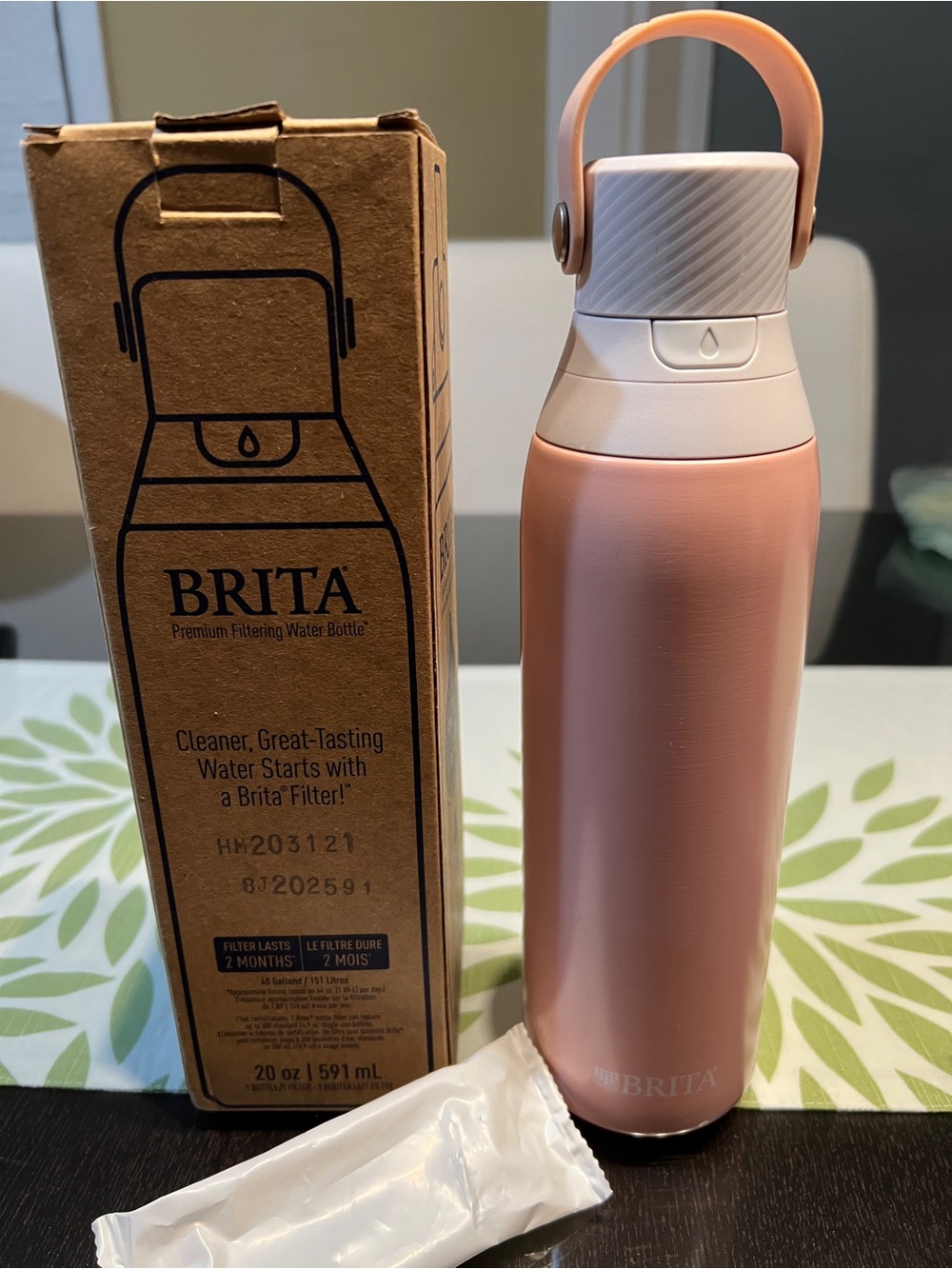 Brita Stainless Steel Premium Filtering Water Bottle, BPA-Free, Reusable